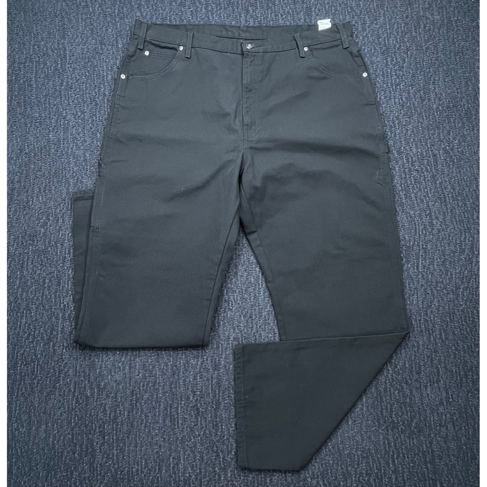 Dickies Mens 1939RBK Relaxed Fit Straight Leg Carpenter Jeans Black 42x32 NWT